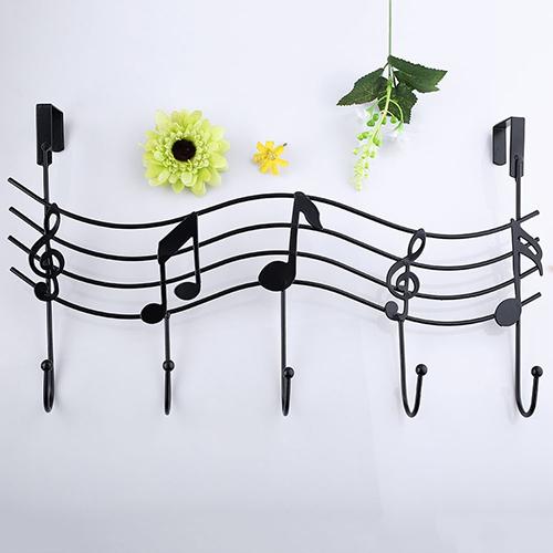 Vintage Metal Music Note Hook Coat Hat Bag Hanger Organizer Holder Wall Decor