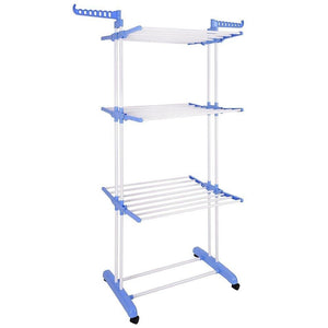 3 Tier Clothes Drying Rack Folding Laundry Dryer Hanger Organizer Stand White